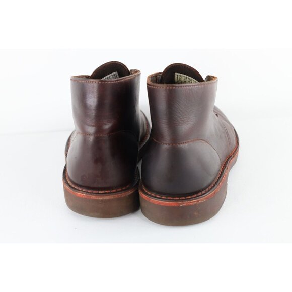 Vintage Clarks Mens 11 M Distressed Leather Ankle Chukkas Chukka Boots Oxblood main image 7